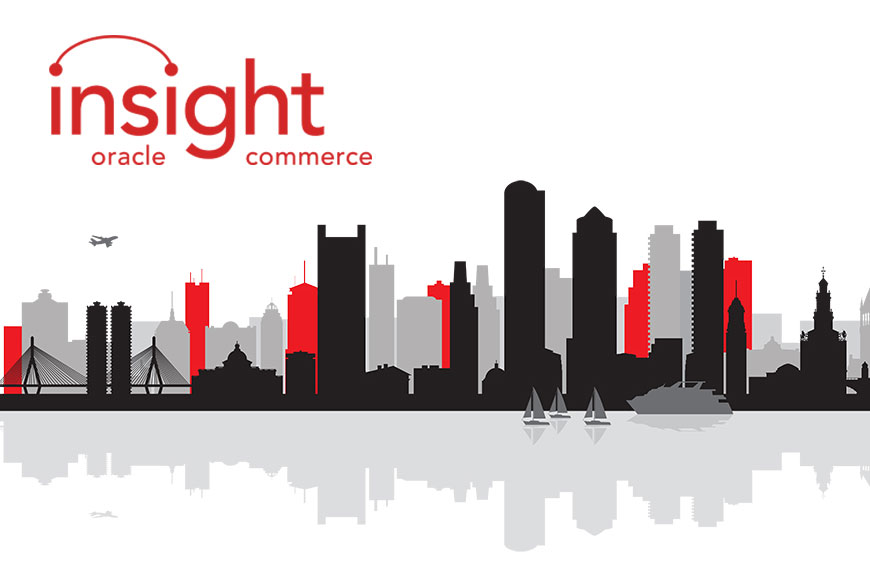 Boston skyline with the Spark::red Insight logo