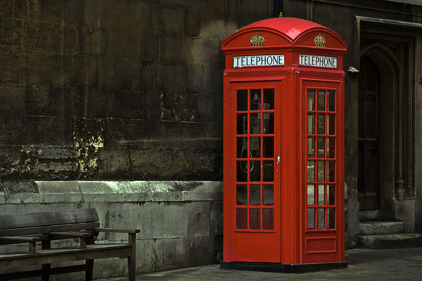 red telephone booth